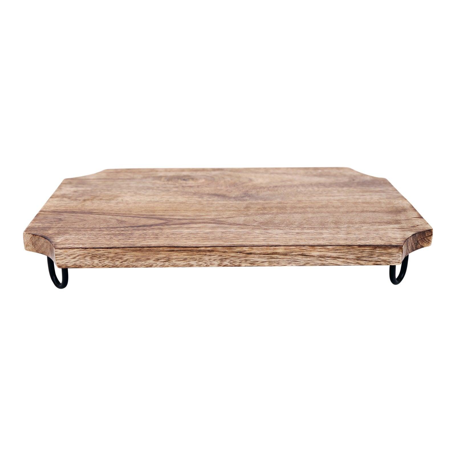 Wooden Distressed Chopping Board On Legs 39cm-Trays & Chopping Boards