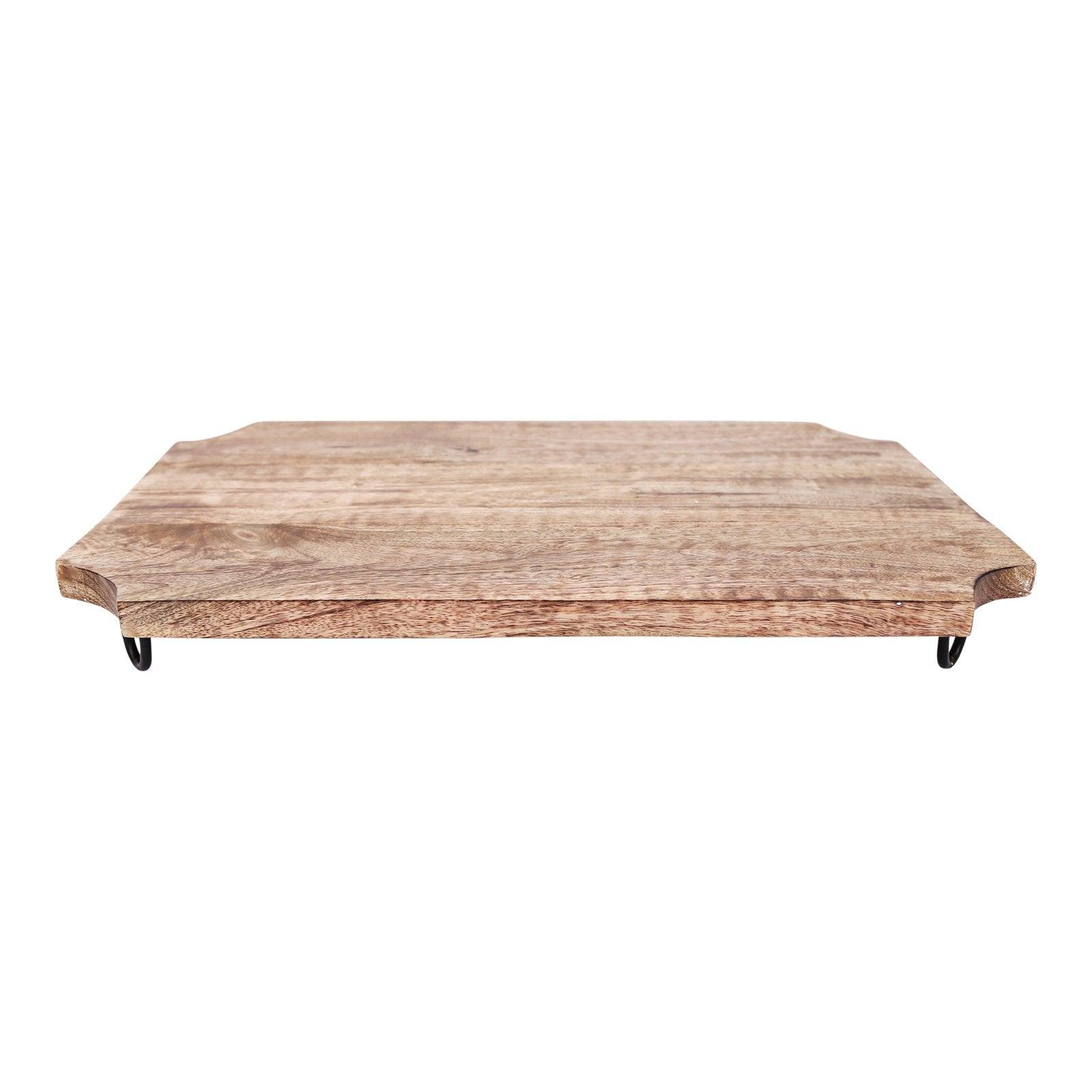 Wooden Distressed Chopping Board On Legs 51cm-Trays & Chopping Boards