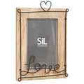 Wooden Photo Frame with Black Wire Love Script 4x6