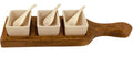 Wooden Tray With Dip Bowls & Spoons 36cm-Trays & Chopping Boards