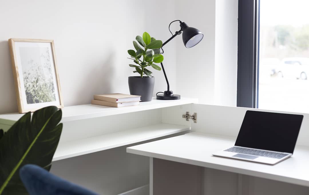 Work Concept Convertible Hidden Desk With Storage-Desk