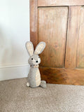 Woven Fabric Rabbit Doorstop-