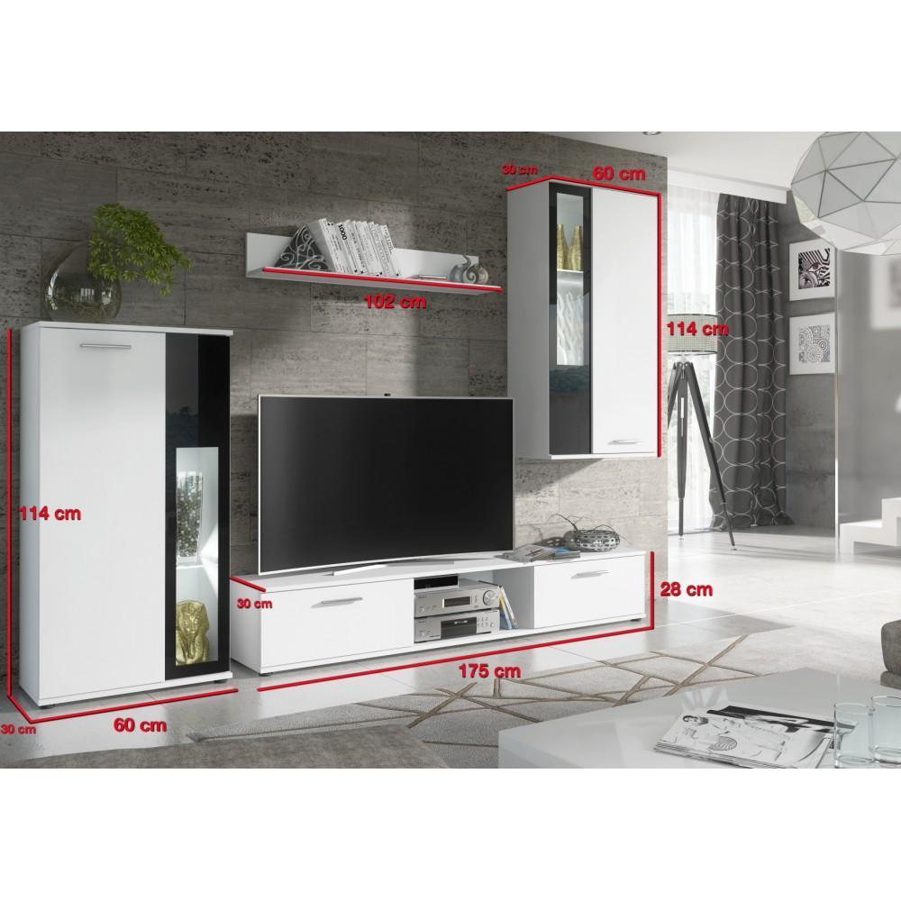 Wow Entertainment Unit in [White & Black] - £271.8 - Wall Unit 