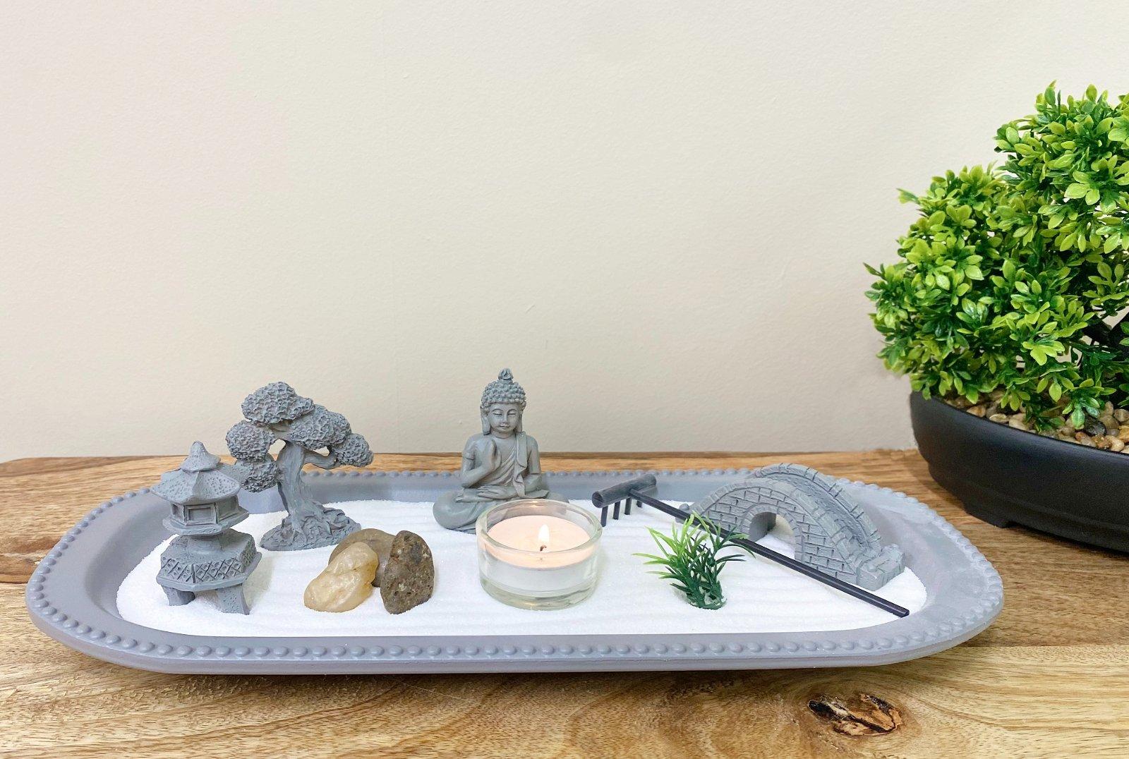 Zen Garden Candle Holder 36cm-Candle Holders & Plates
