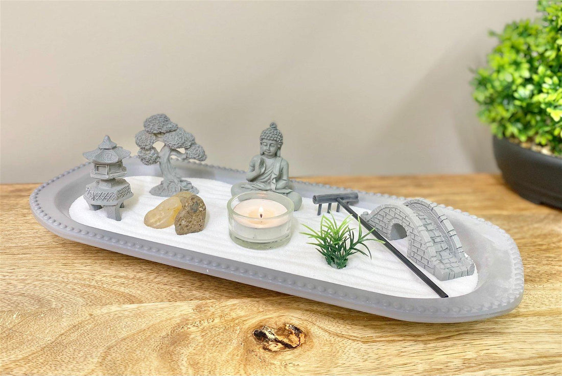 Zen Garden Candle Holder 36cm - £26.99 - Candle Holders & Plates 